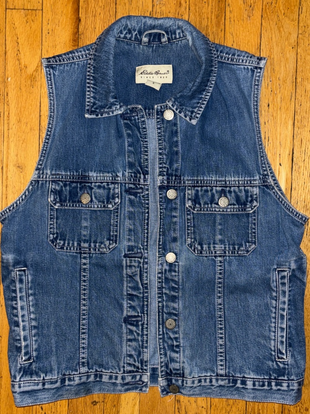 Eddie Bauer Vintage Women’s Medium Wash Denim Jean Vest - Small